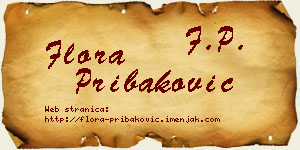 Flora Pribaković vizit kartica